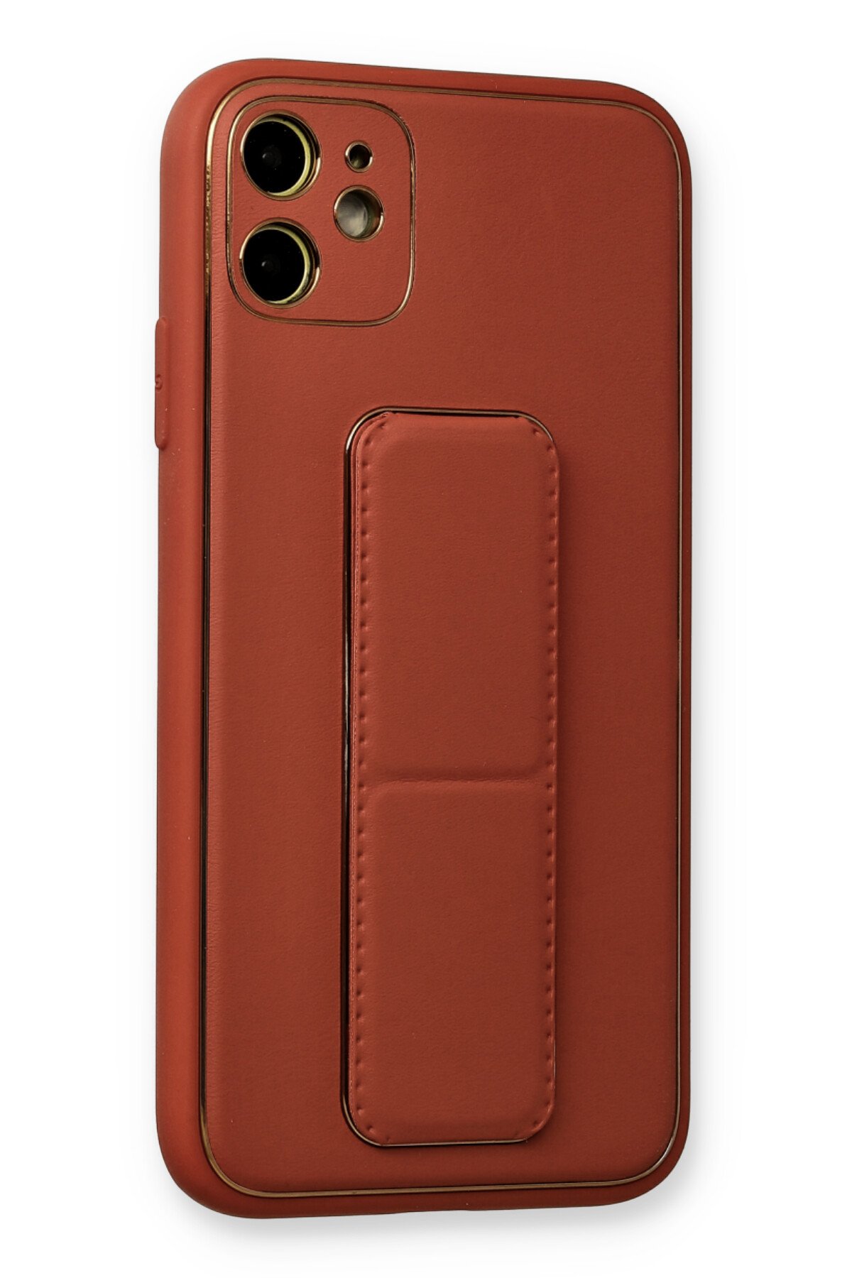 Newface iPhone 12 Kılıf Coco Deri Magneticsafe Silikon - Bordo