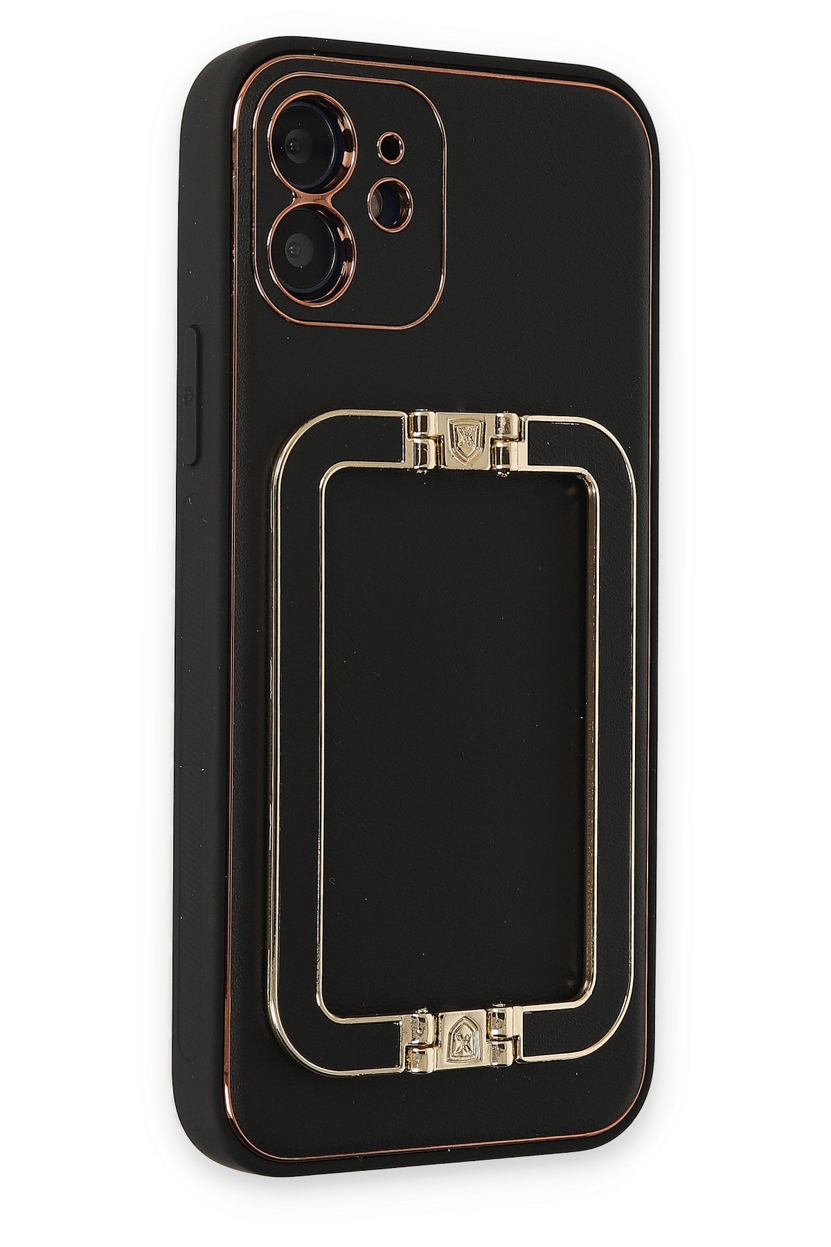 Newface iPhone 12 Kılıf Pars Lens Yüzüklü Silikon - Gümüş