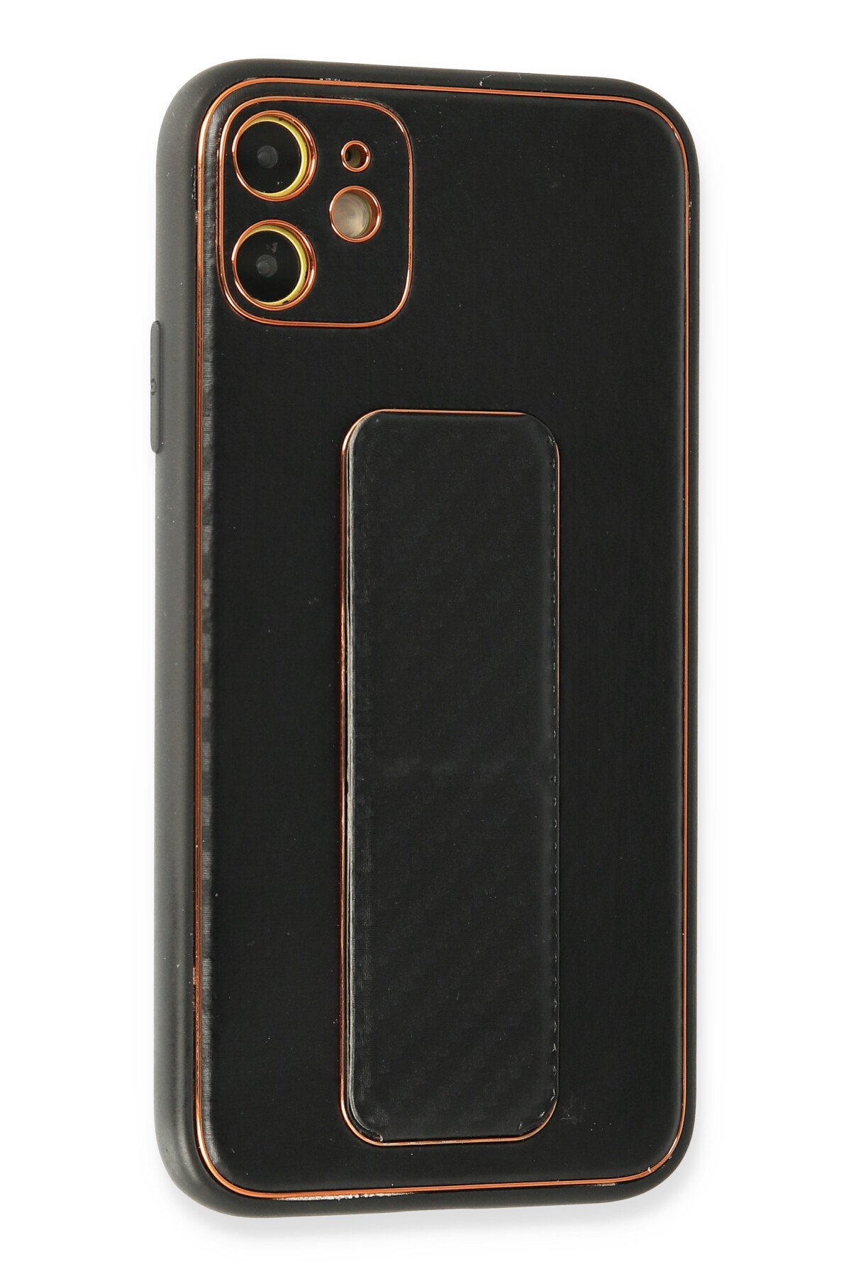 Newface iPhone 12 Kılıf Liva Taşlı Silikon - Kırmızı