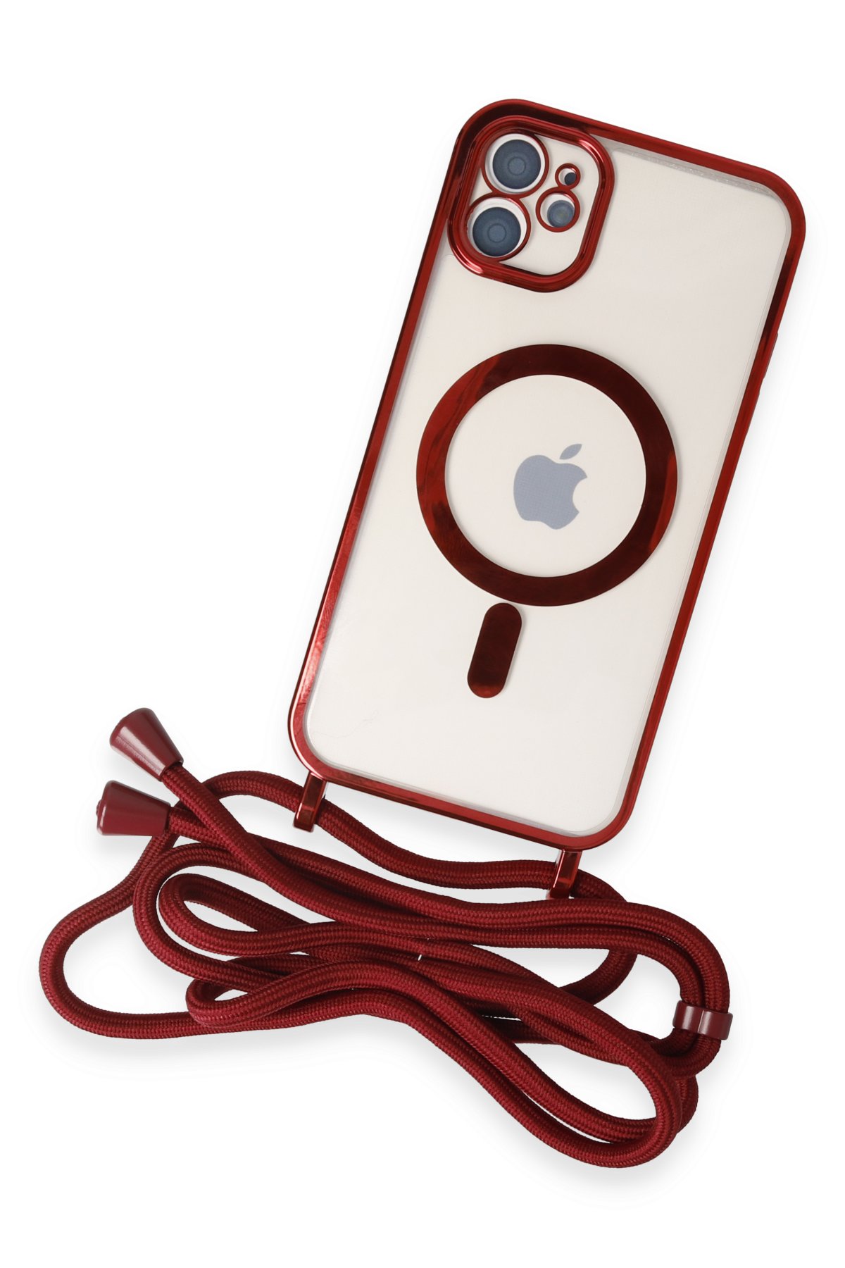 Newface iPhone 12 Kılıf Daisy Simli Magsafe Kapak - Mavi