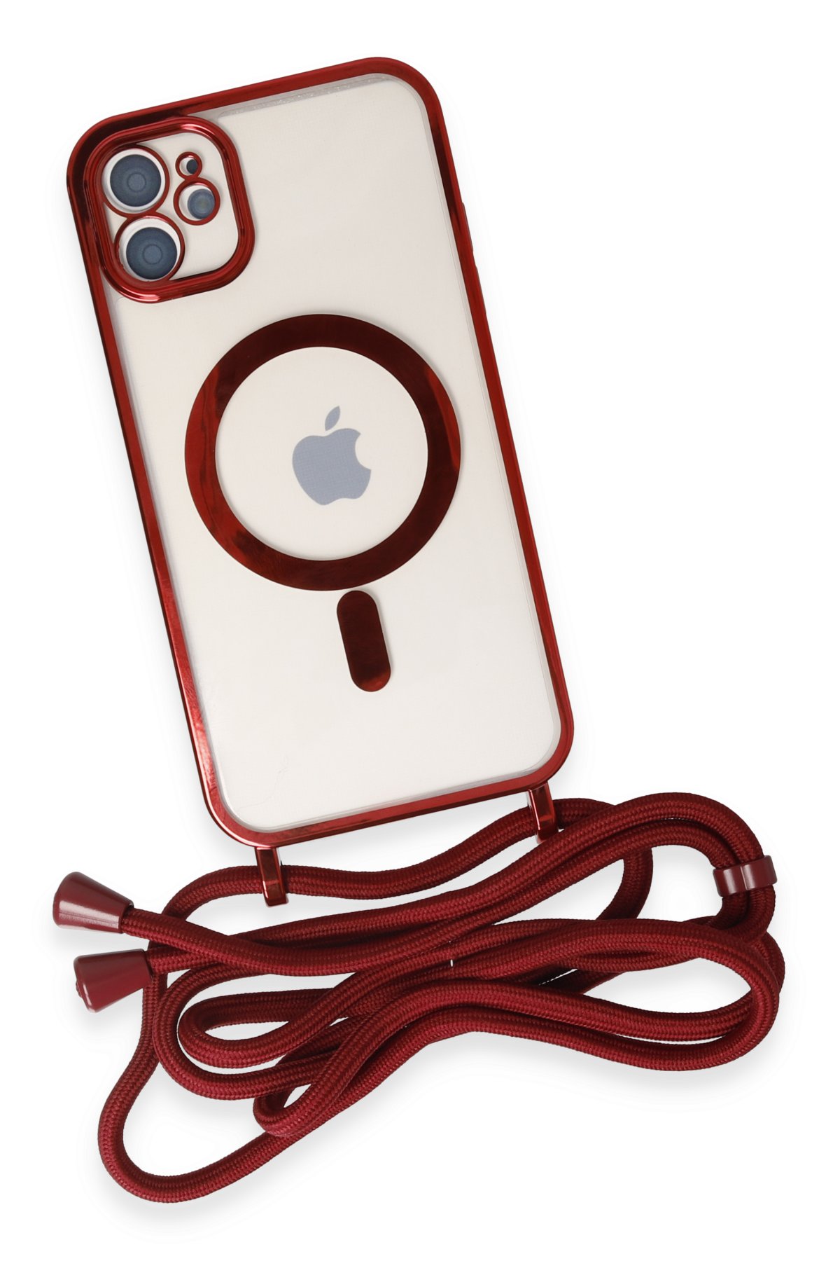 Newface iPhone 12 Kılıf Daisy Simli Magsafe Kapak - Mavi