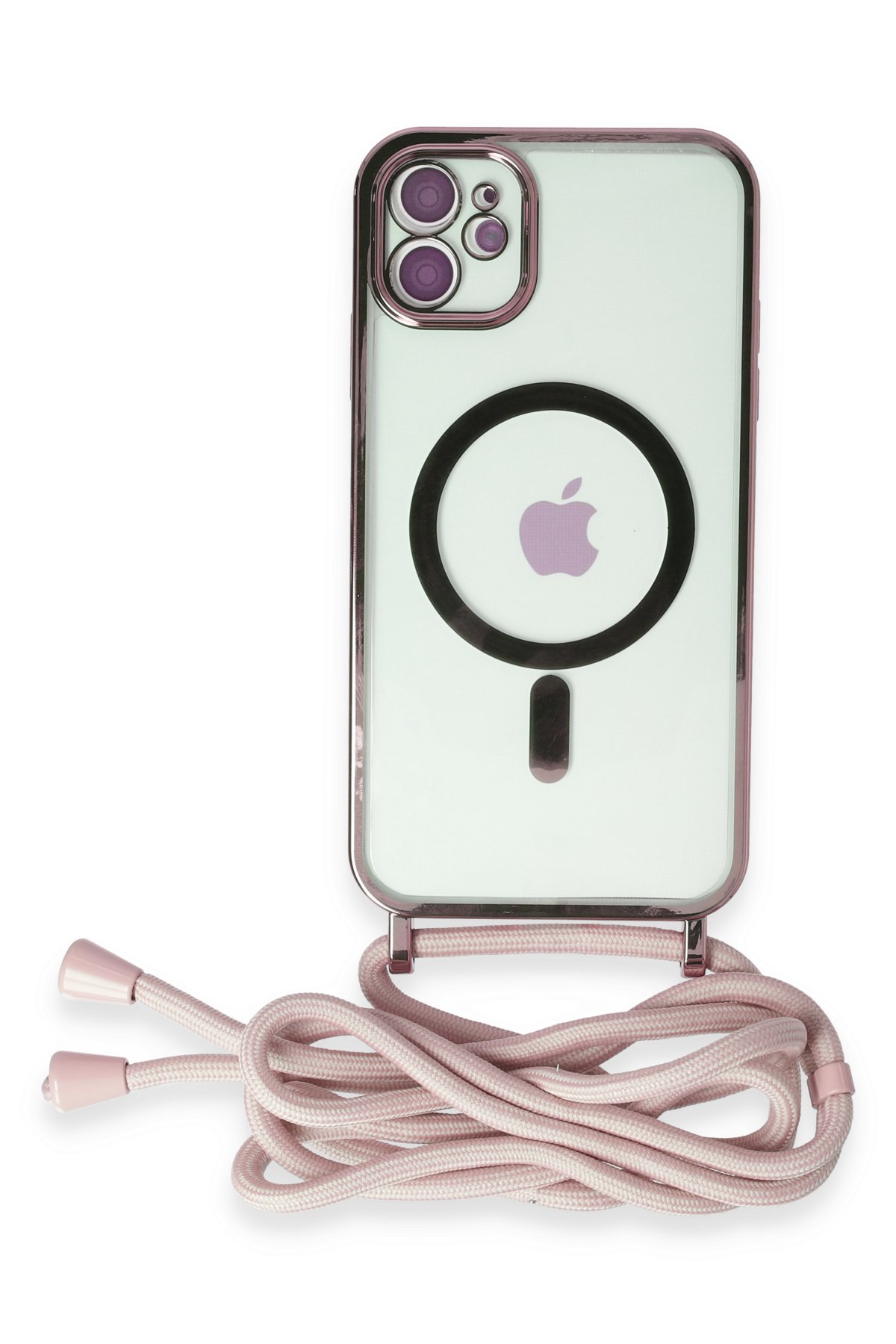 Newface iPhone 12 Kılıf Sofya Yüzüklü Silikon Kapak - Lacivert