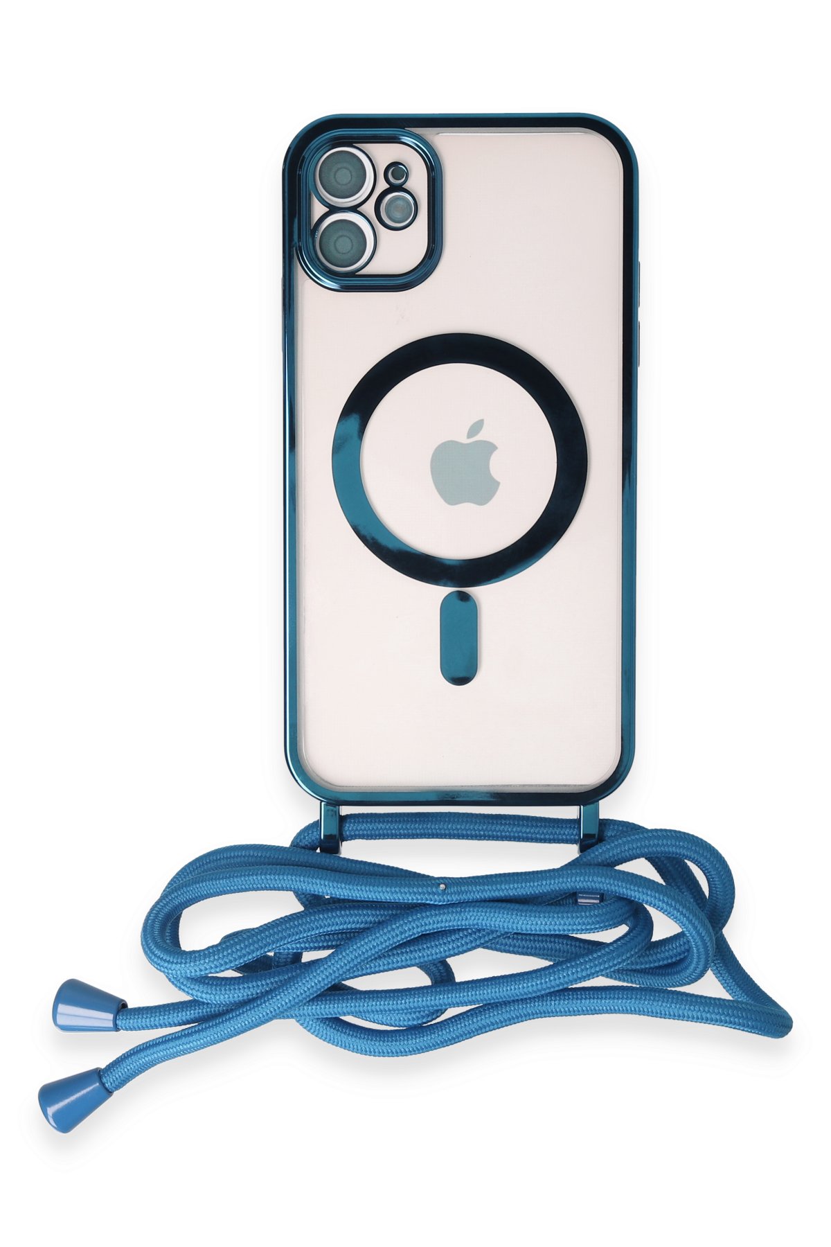 Newface iPhone 12 Kılıf Glass Kapak - Pembe