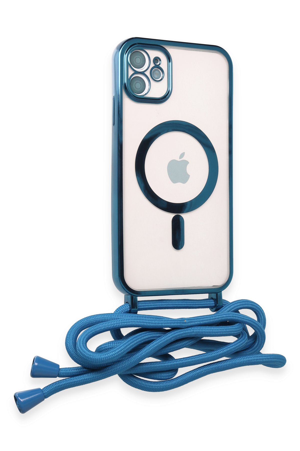 Newface iPhone 12 Kılıf Glass Kapak - Pembe