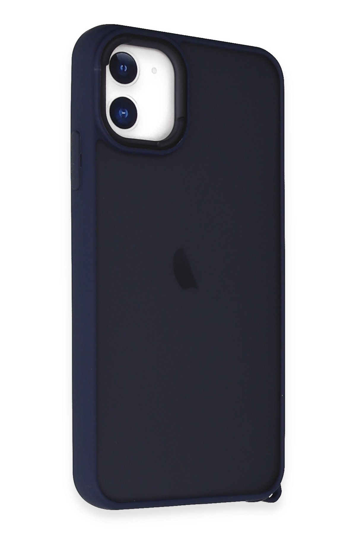 Newface iPhone 12 Kılıf Zegna Yüzüklü Silikon Kapak - Siyah