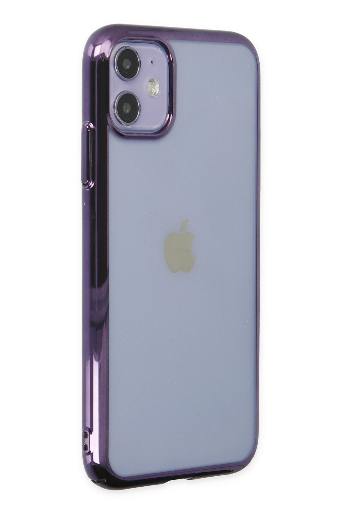 Newface iPhone 12 Kılıf Coco Deri Silikon Kapak - Açık Lila
