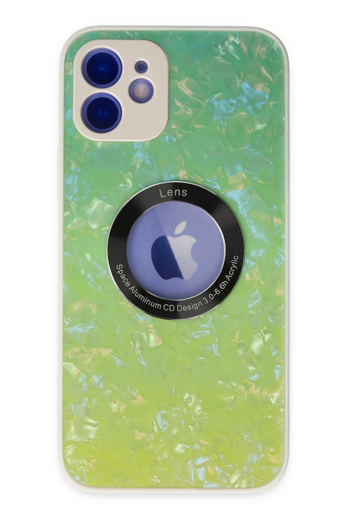 Newface iPhone 12 Neon Fosforlu Kamera Lens - Sarı