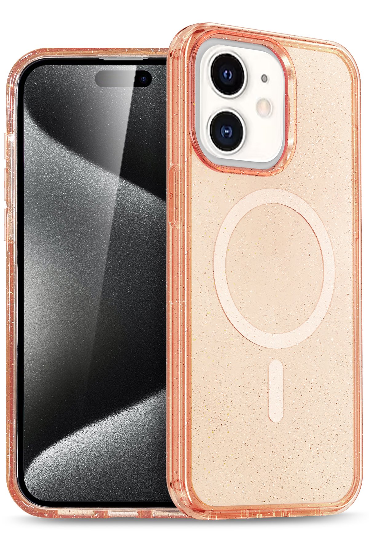 Newface iPhone 12 Kılıf Pars Lens Yüzüklü Silikon - Gold