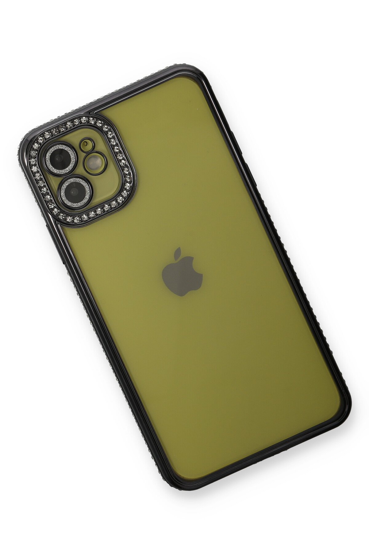 Newface iPhone 12 Kılıf Nano içi Kadife Silikon - Koyu Yeşil