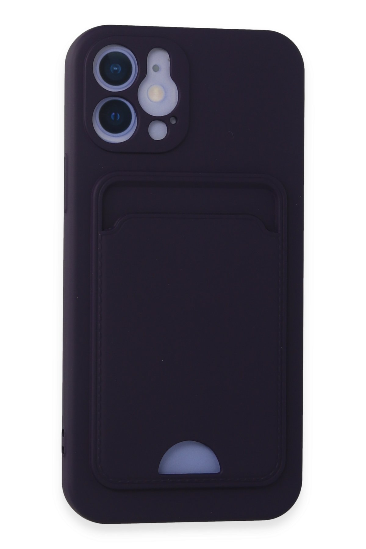 Newface iPhone 12 Kılıf Coco Karbon Standlı Kapak - Kırmızı