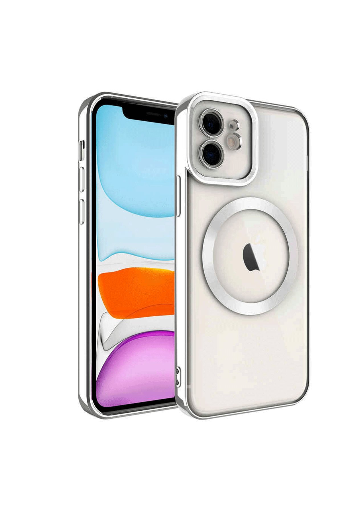 Newface iPhone 12 Kılıf Platin Silikon - Kırmızı