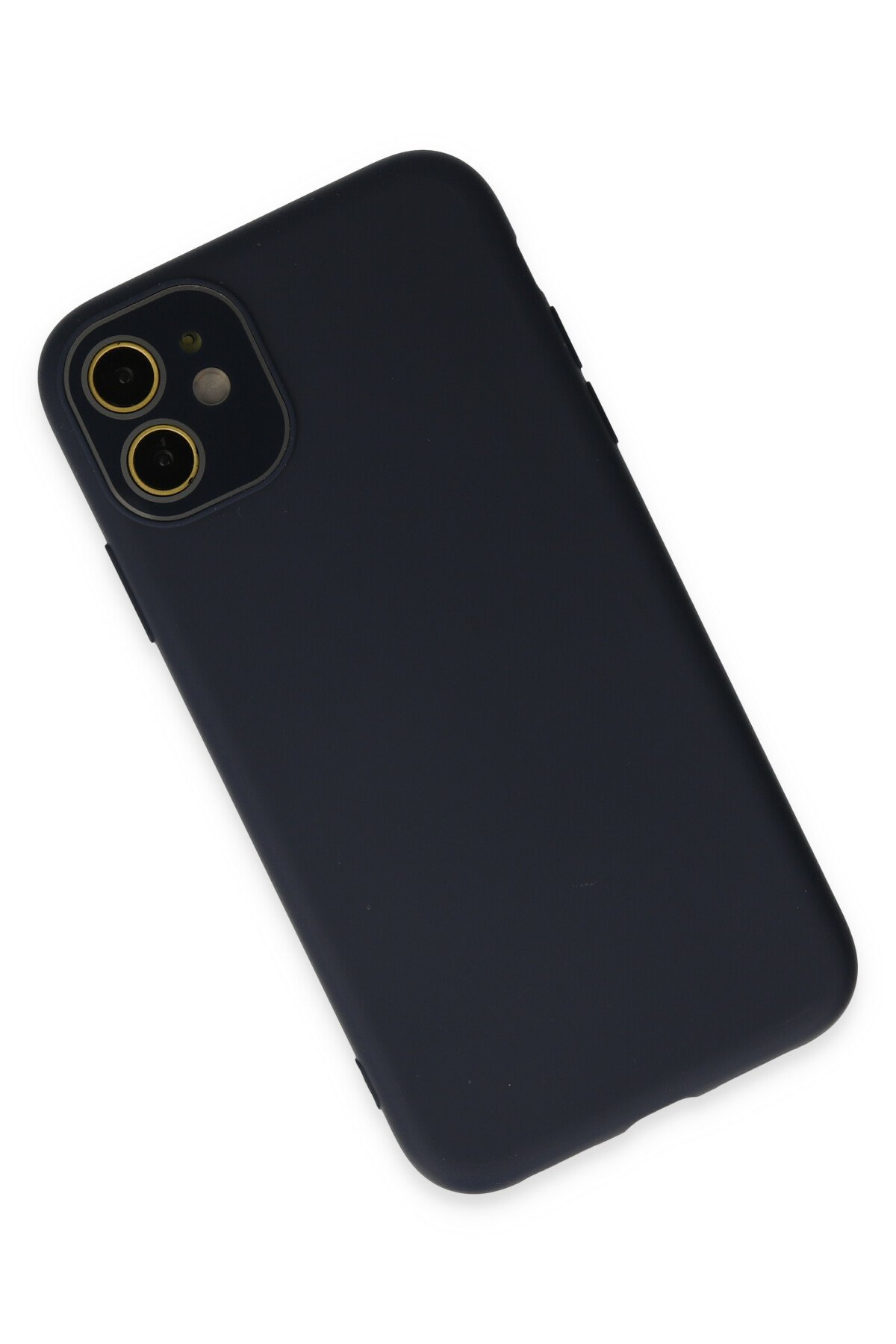 Newface iPhone 12 Kılıf Pars Lens Yüzüklü Silikon - Gold