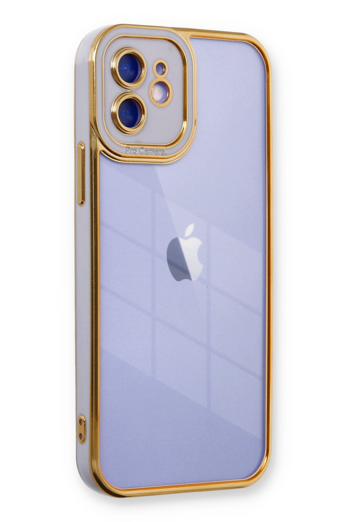 Newface iPhone 12 Kılıf Platin Simli Silikon - Mavi