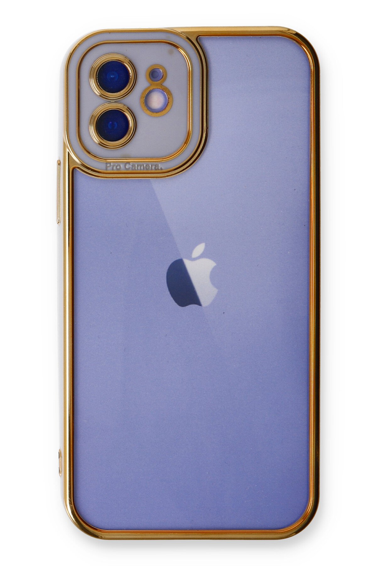 Newface iPhone 12 Kılıf Platin Simli Silikon - Mavi