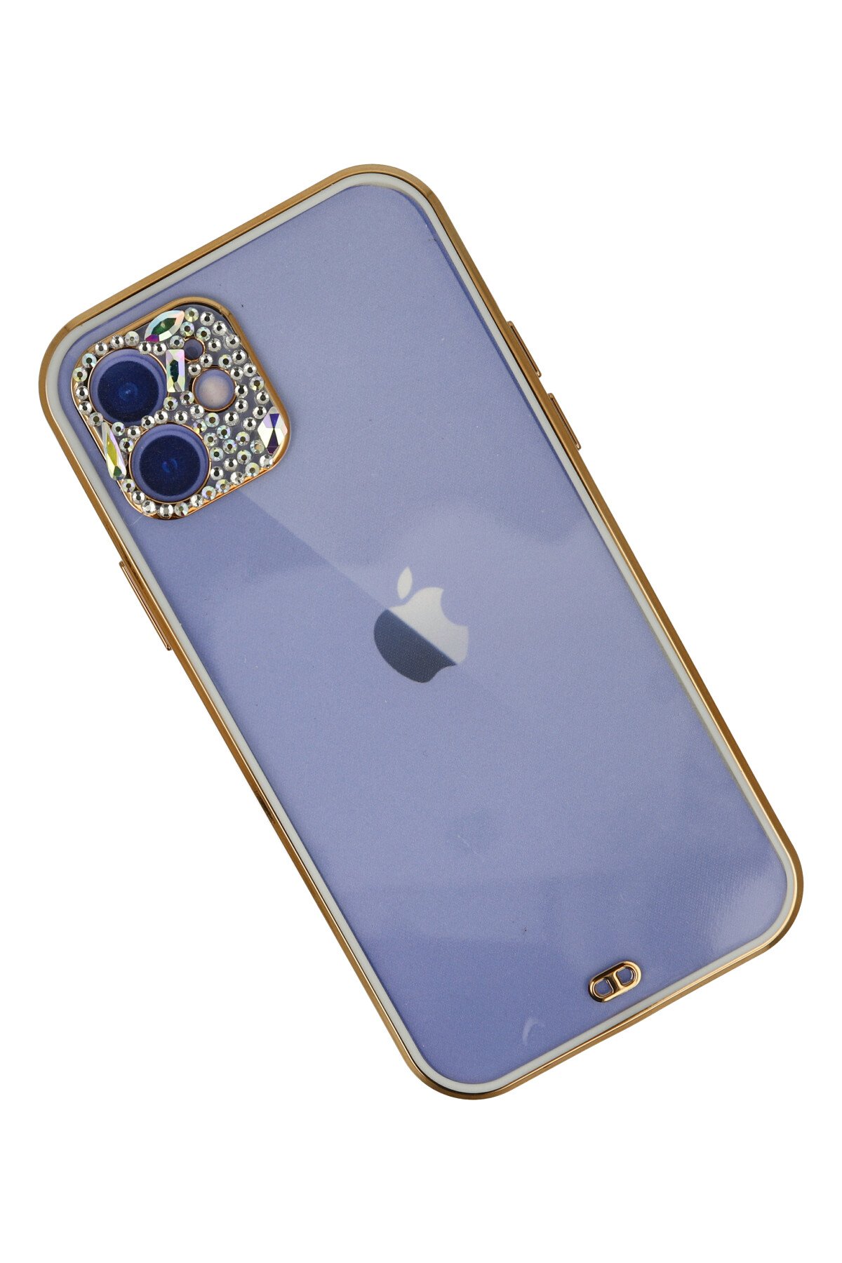 Newface iPhone 12 Kılıf Ebruli Lansman Silikon - Sarı-Mavi