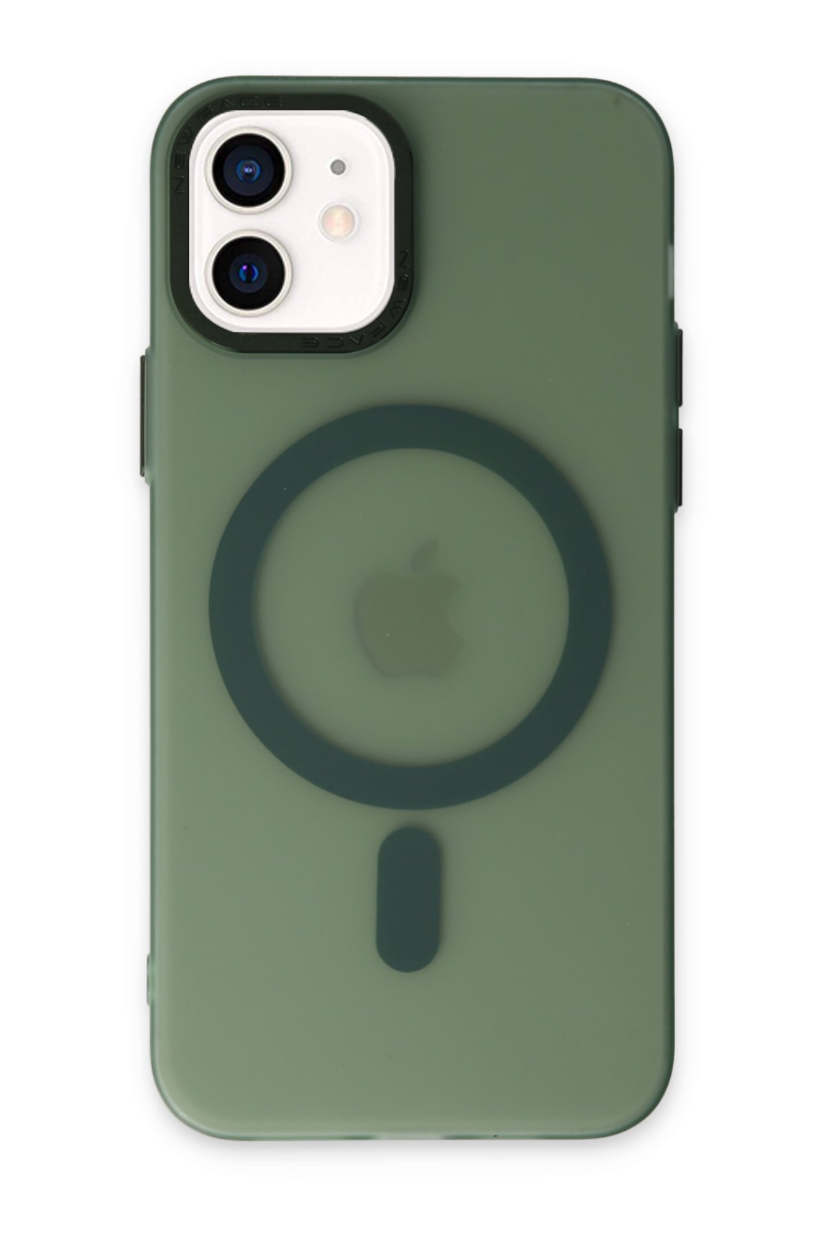 Newface iPhone 12 Kılıf Lodos Magneticsafe Mat Kapak - Köknar Yeşili