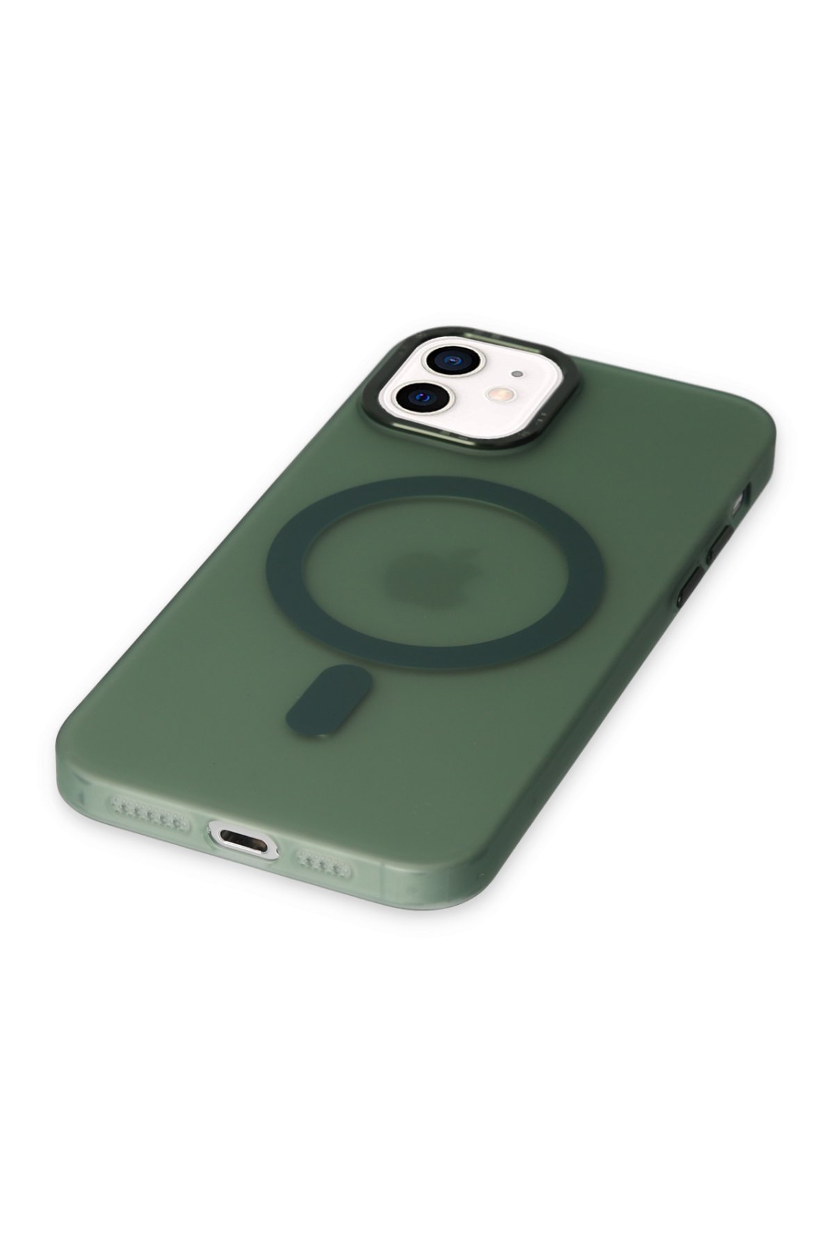 Newface iPhone 12 Kılıf Lodos Magneticsafe Mat Kapak - Köknar Yeşili