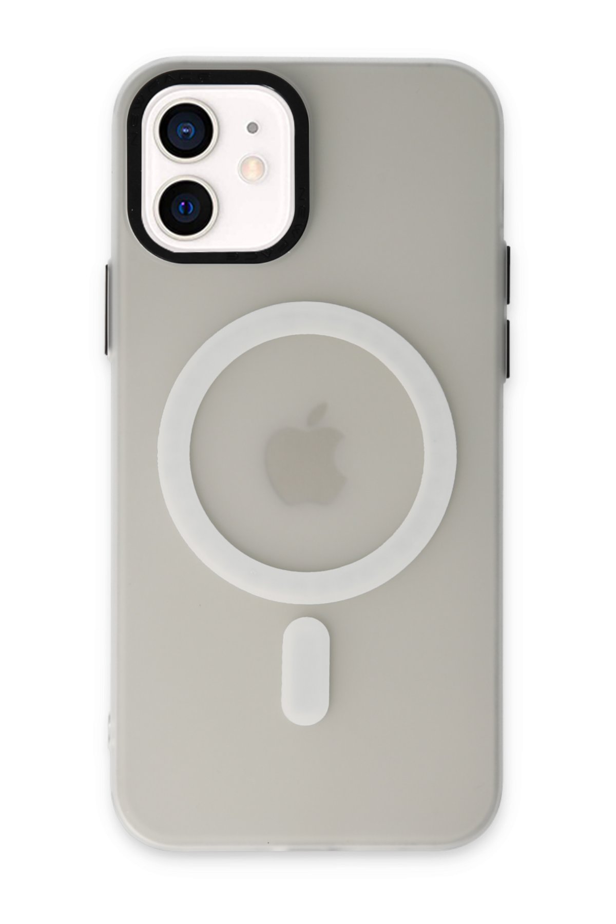 Newface iPhone 12 Kılıf Boyi Magsafe Silikon Kapak - Siyah