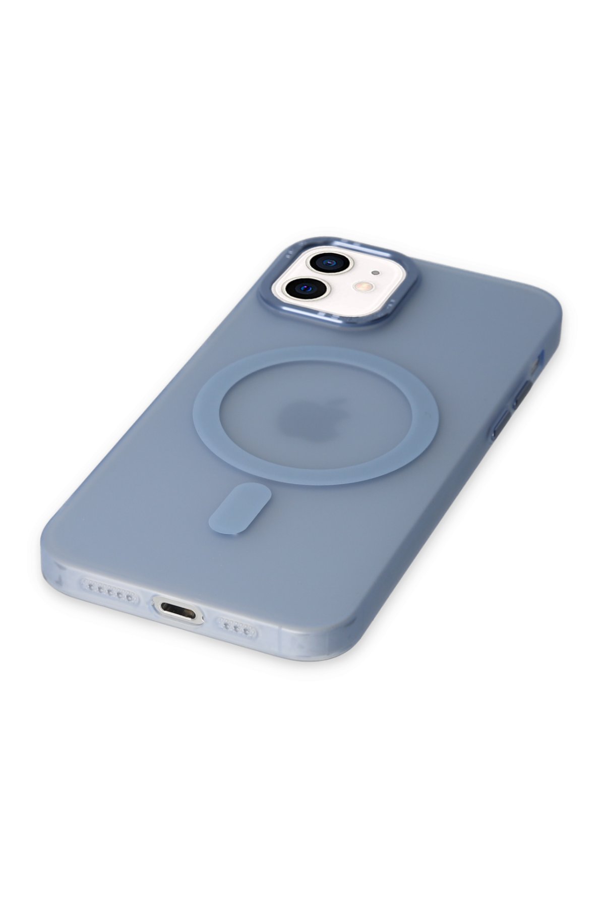 Newface iPhone 12 Kılıf Divo Lazer Askılı Magsafe Kapak - Sierra Blue