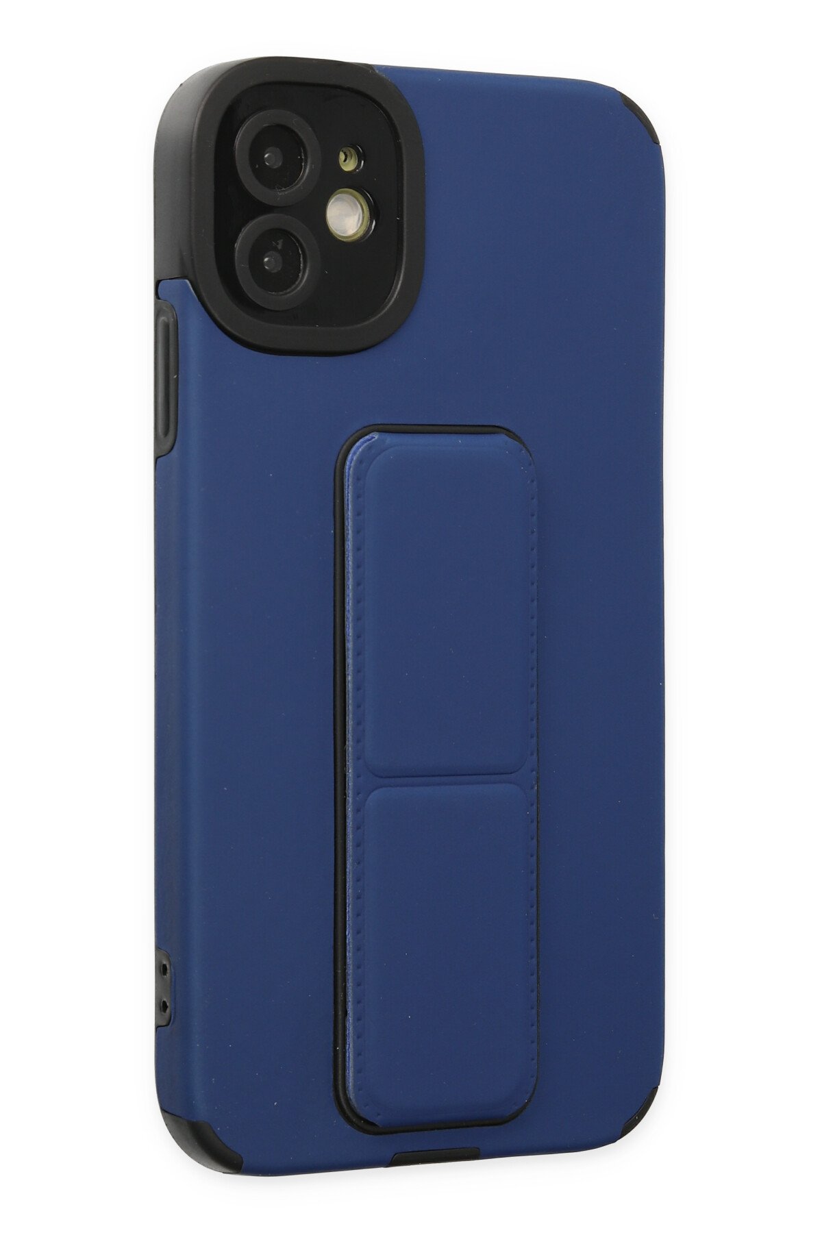 Newface iPhone 12 Kılıf Glass Kapak - Mavi