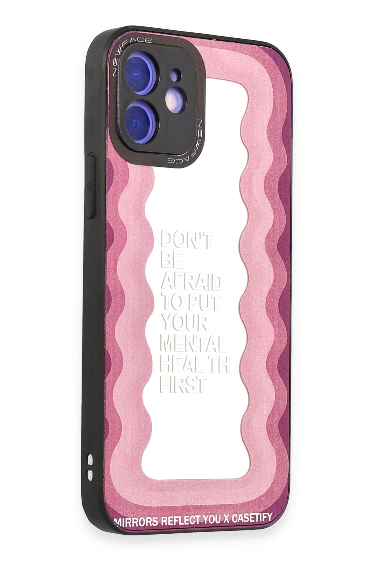 Newface iPhone 12 Kılıf Zegna Yüzüklü Silikon Kapak - Rose