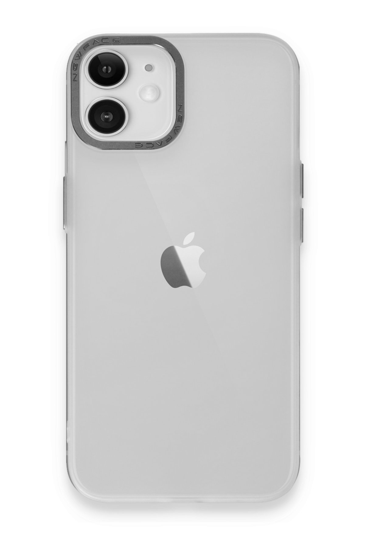 Newface iPhone 12 Kılıf Glass Kapak - Mavi