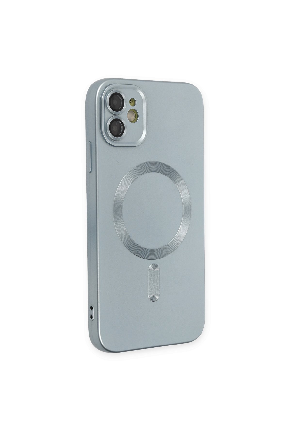 Newface iPhone 12 Kılıf Moshi Lens Magneticsafe Silikon - Sierra Blue