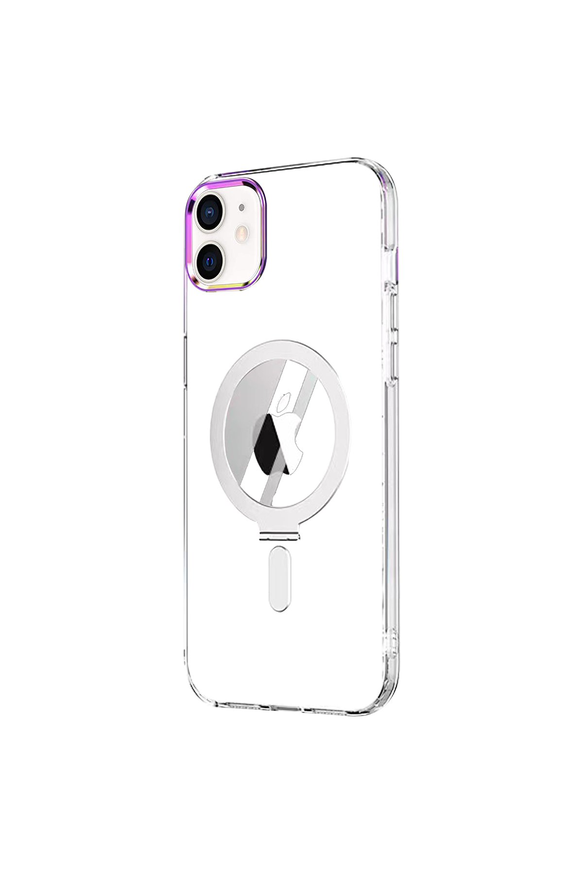 Newface iPhone 12 Kılıf Elit Yüzüklü Kapak - Kırmızı