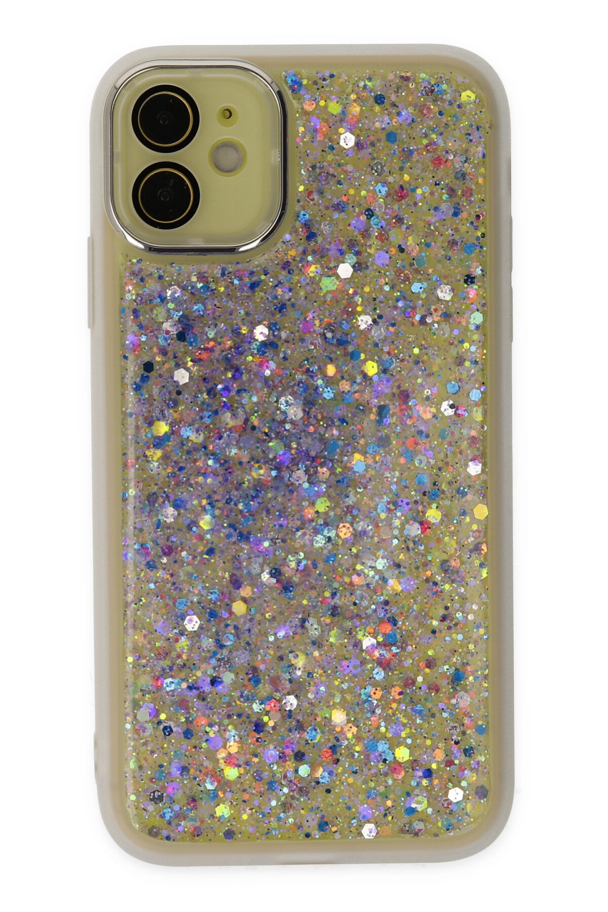 Newface iPhone 12 Kılıf Neon Light Silikon - Pudra