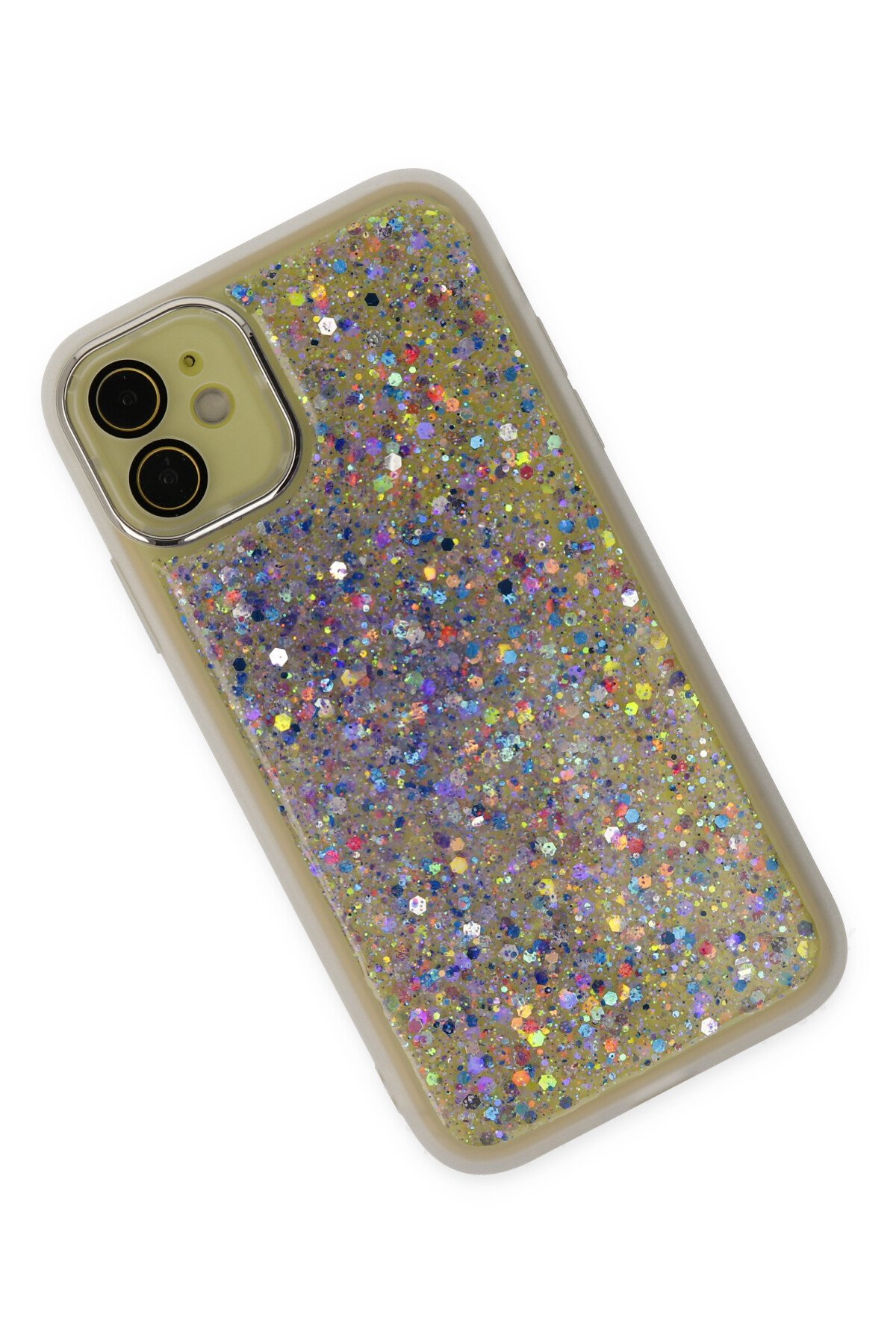 Newface iPhone 12 Kılıf Neon Light Silikon - Pudra
