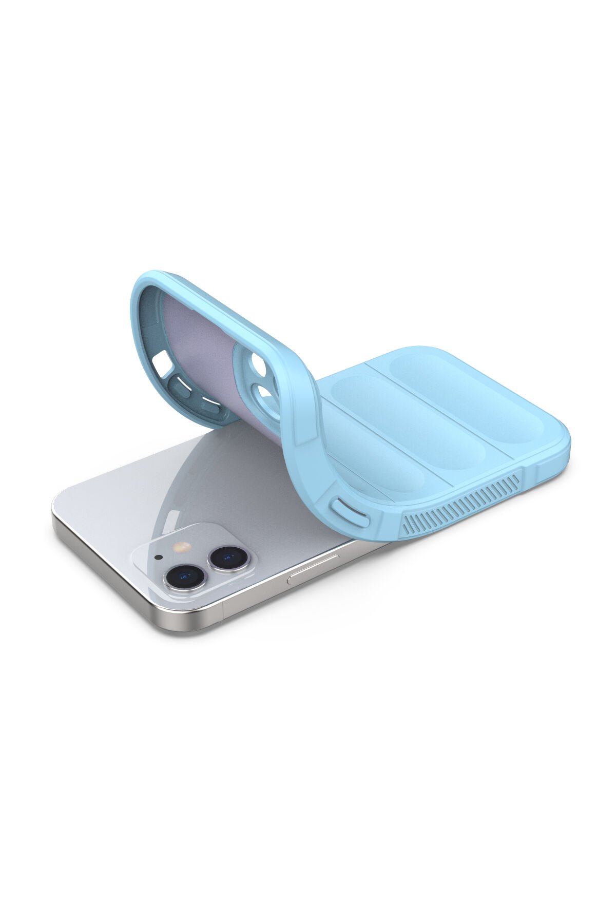 Newface iPhone 12 Kılıf Boyi Magsafe Silikon Kapak - Lacivert