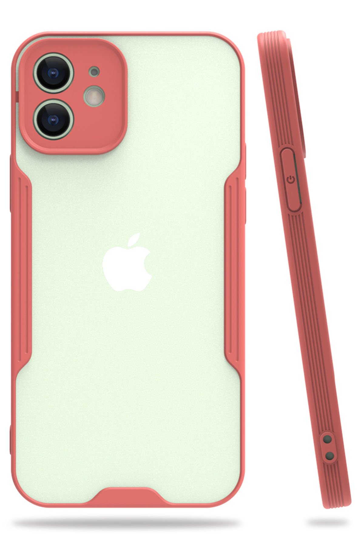 Newface iPhone 12 Kılıf Coco Deri Silikon Kapak - Gold