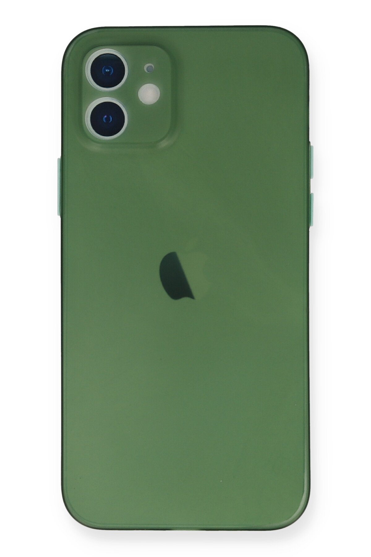 Newface iPhone 12 Kılıf Platin Silikon - Yeşil