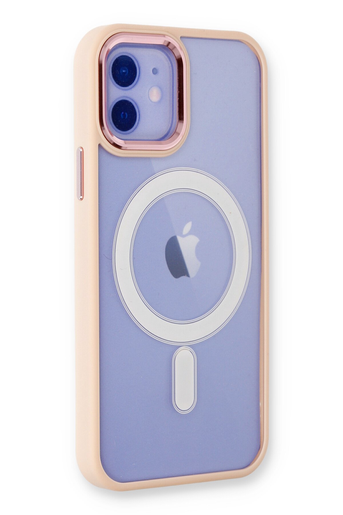 Newface iPhone 12 Kılıf Coco Karbon Standlı Kapak - Kırmızı