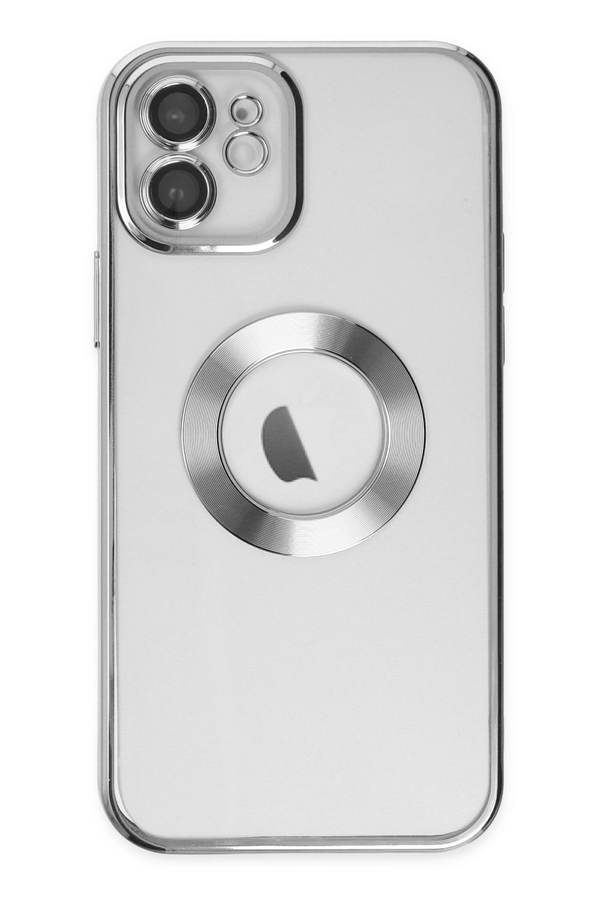 Newface iPhone 12 Kılıf Platin Kamera Koruma Silikon - Pembe