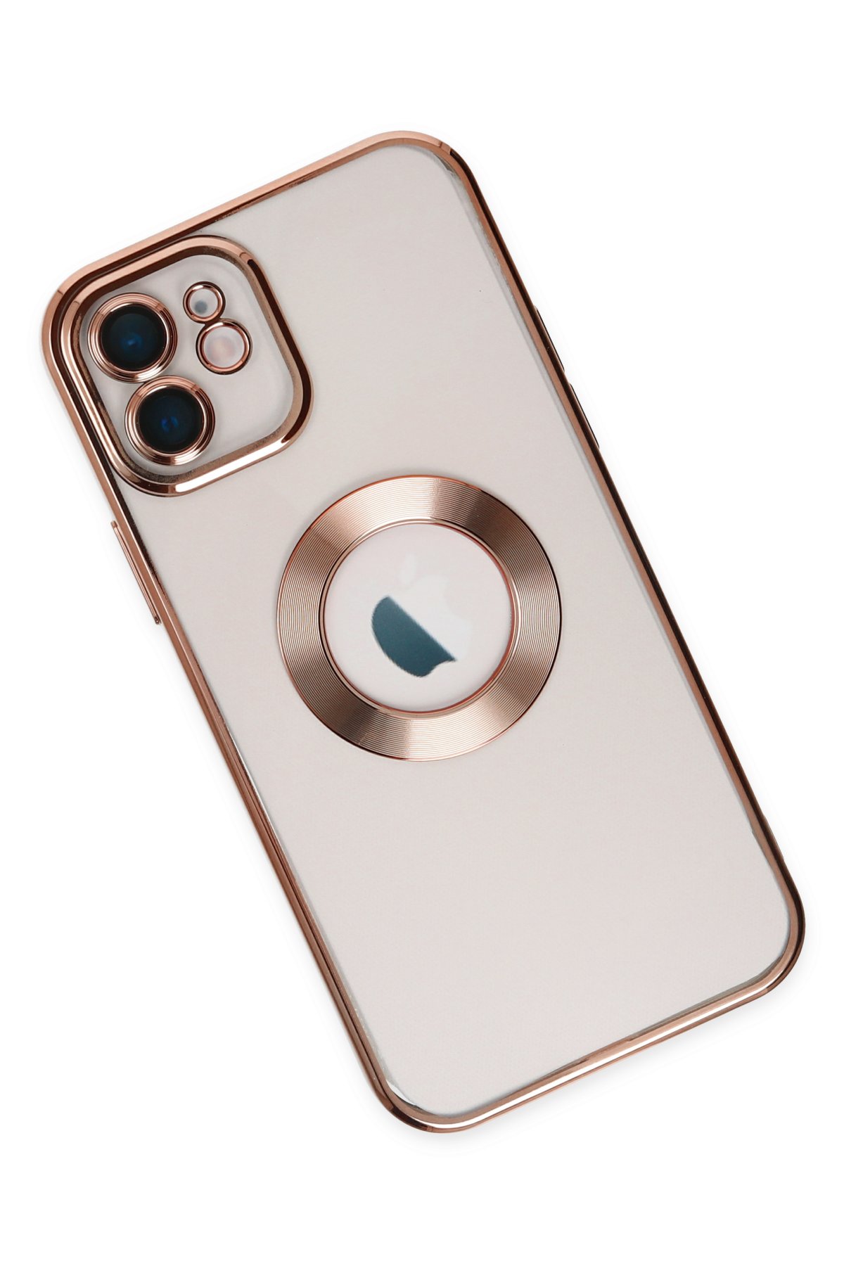 Newface iPhone 12 Kılıf Miami Şeffaf Silikon - Kırmızı