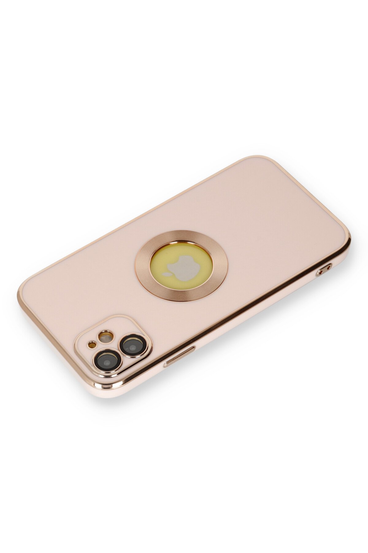 Newface iPhone 12 Kılıf Coco Karbon Standlı Kapak - Pembe