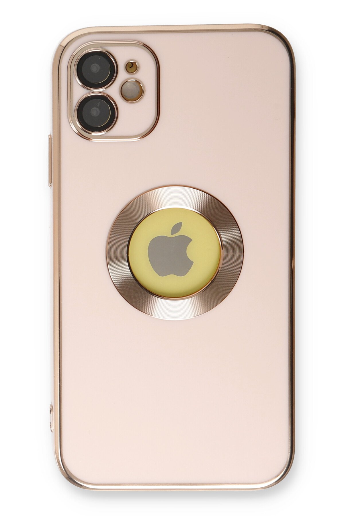 Newface iPhone 12 Kılıf Coco Karbon Standlı Kapak - Pembe