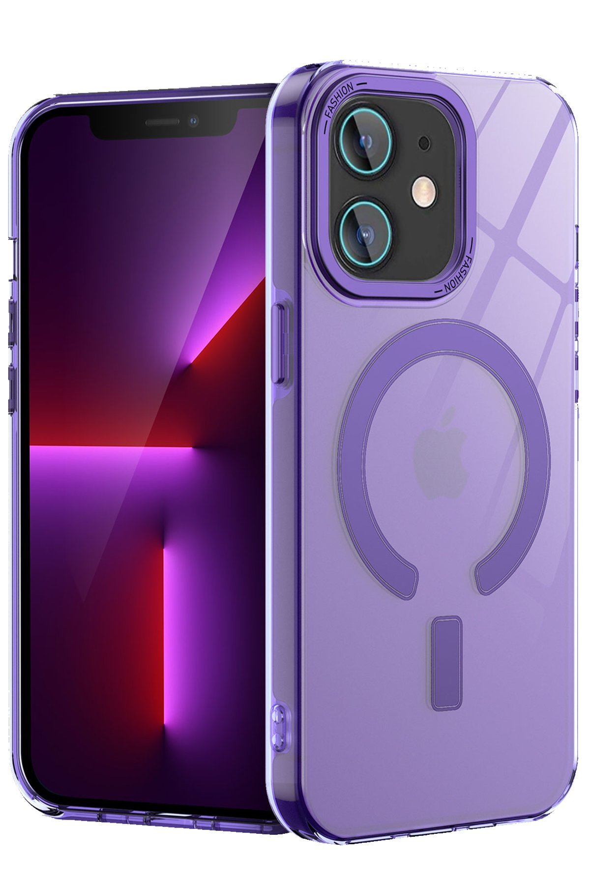 Newface iPhone 12 Kılıf Coco Deri Magneticsafe Silikon - Krem