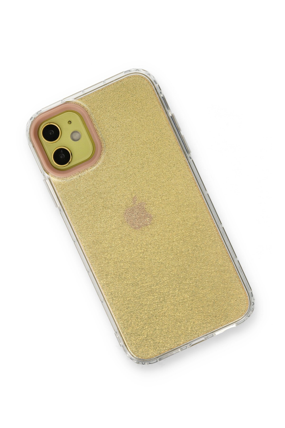 Newface iPhone 12 Kılıf Moda Simli Kapak - Yeşil