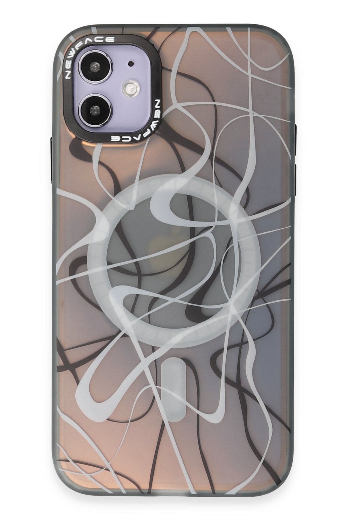 Newface iPhone 12 Kılıf Jack Magneticsafe Lens Silikon - Gold