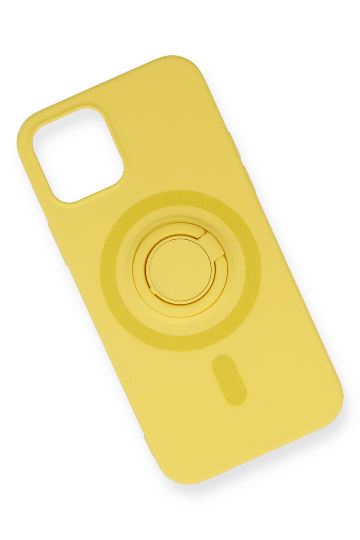Newface iPhone 12 Kılıf Magneticsafe Lansman Silikon Kapak - Turuncu