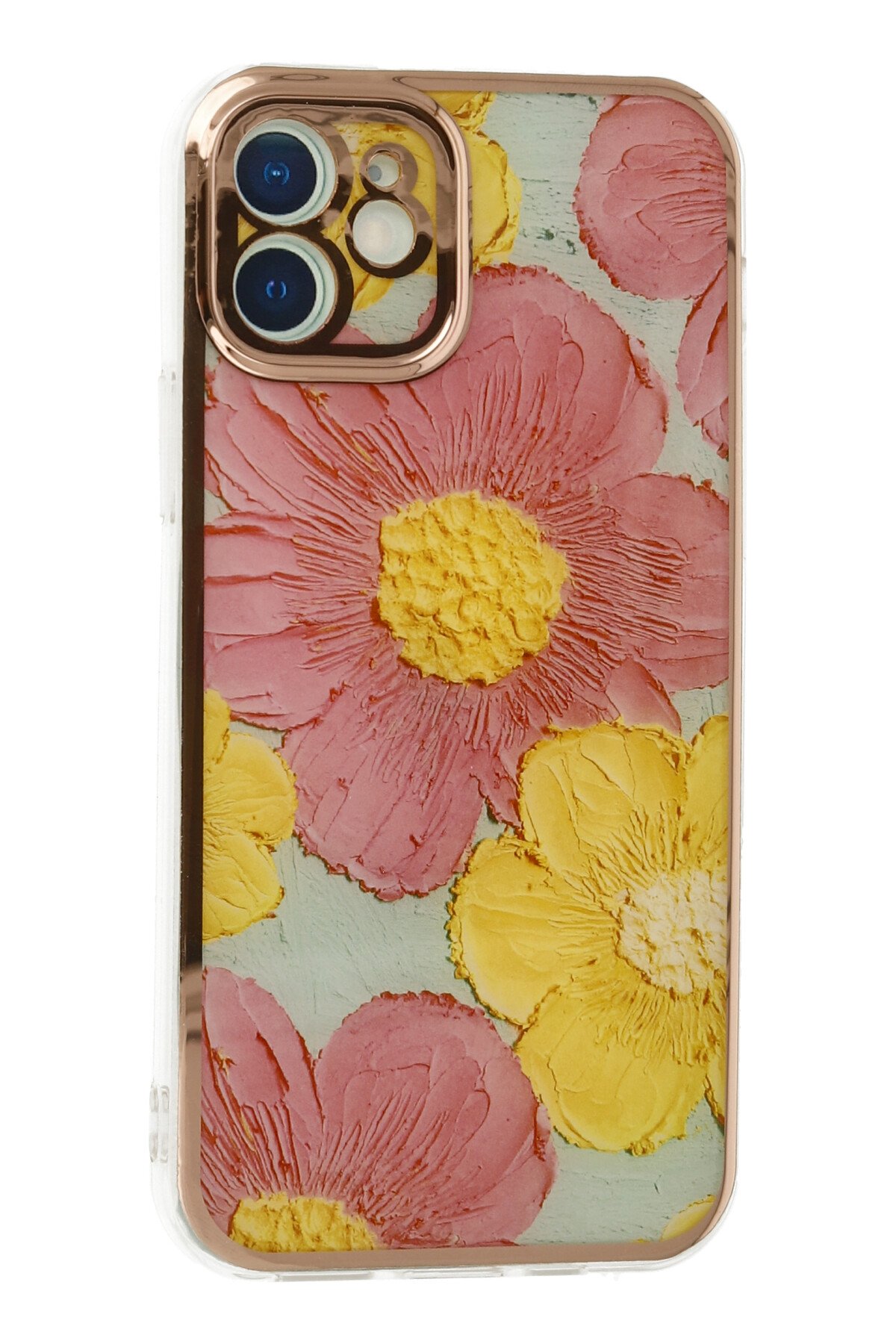 Newface iPhone 12 Mini Metal Kamera Lens Koruma Cam - Mavi