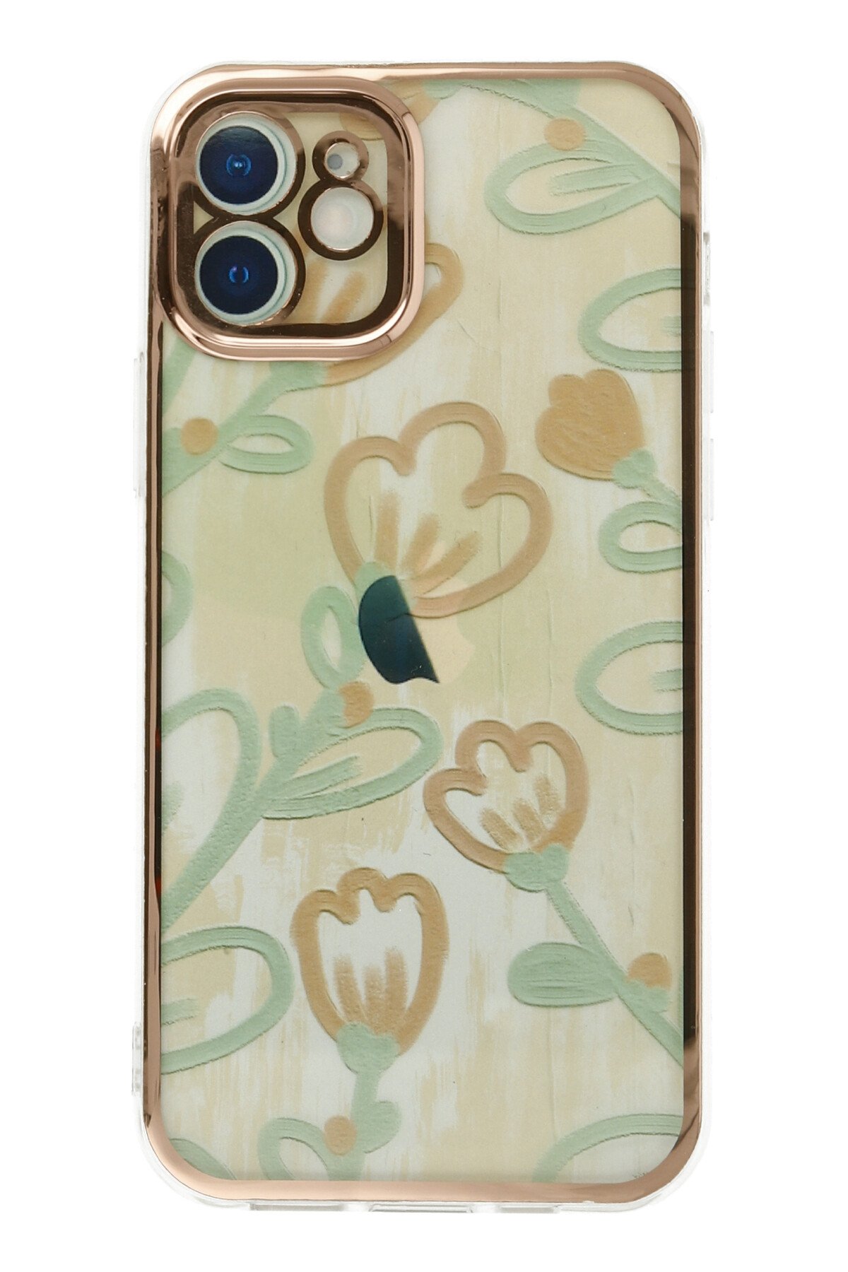 Newface iPhone 12 Mini Kılıf Platin Simli Silikon - Pembe