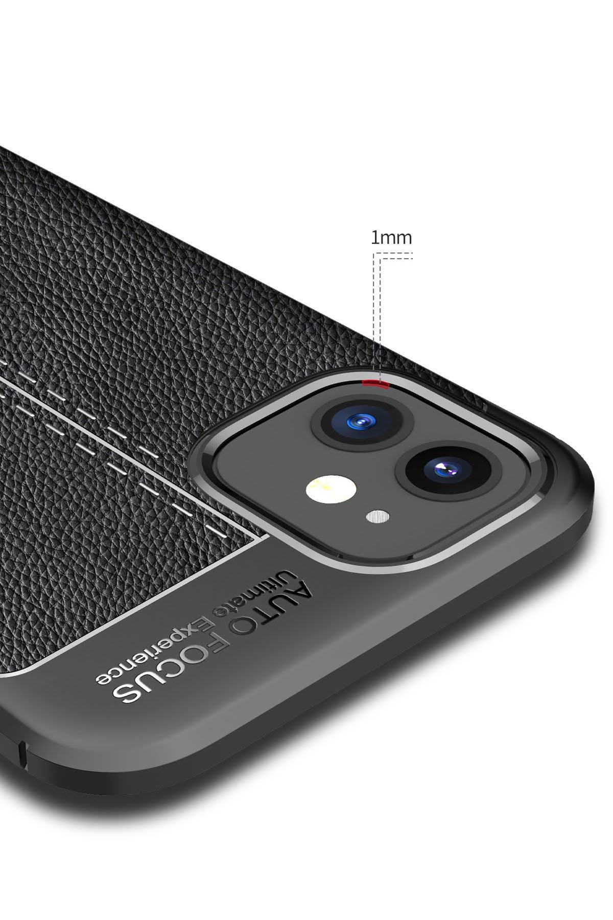Newface iPhone 12 Mini Kılıf Platin Silikon - Siyah