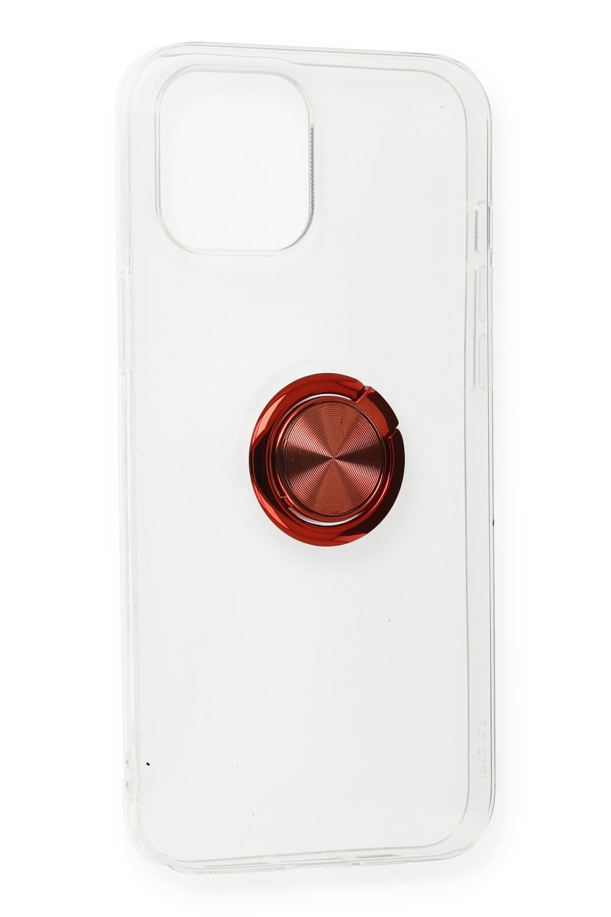 Newface iPhone 12 Mini Kılıf Miami Şeffaf Silikon  - Kırmızı