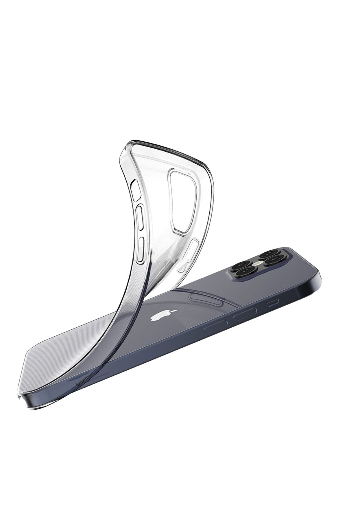 Newface iPhone 12 Mini Kılıf Platin Simli Silikon - Pembe