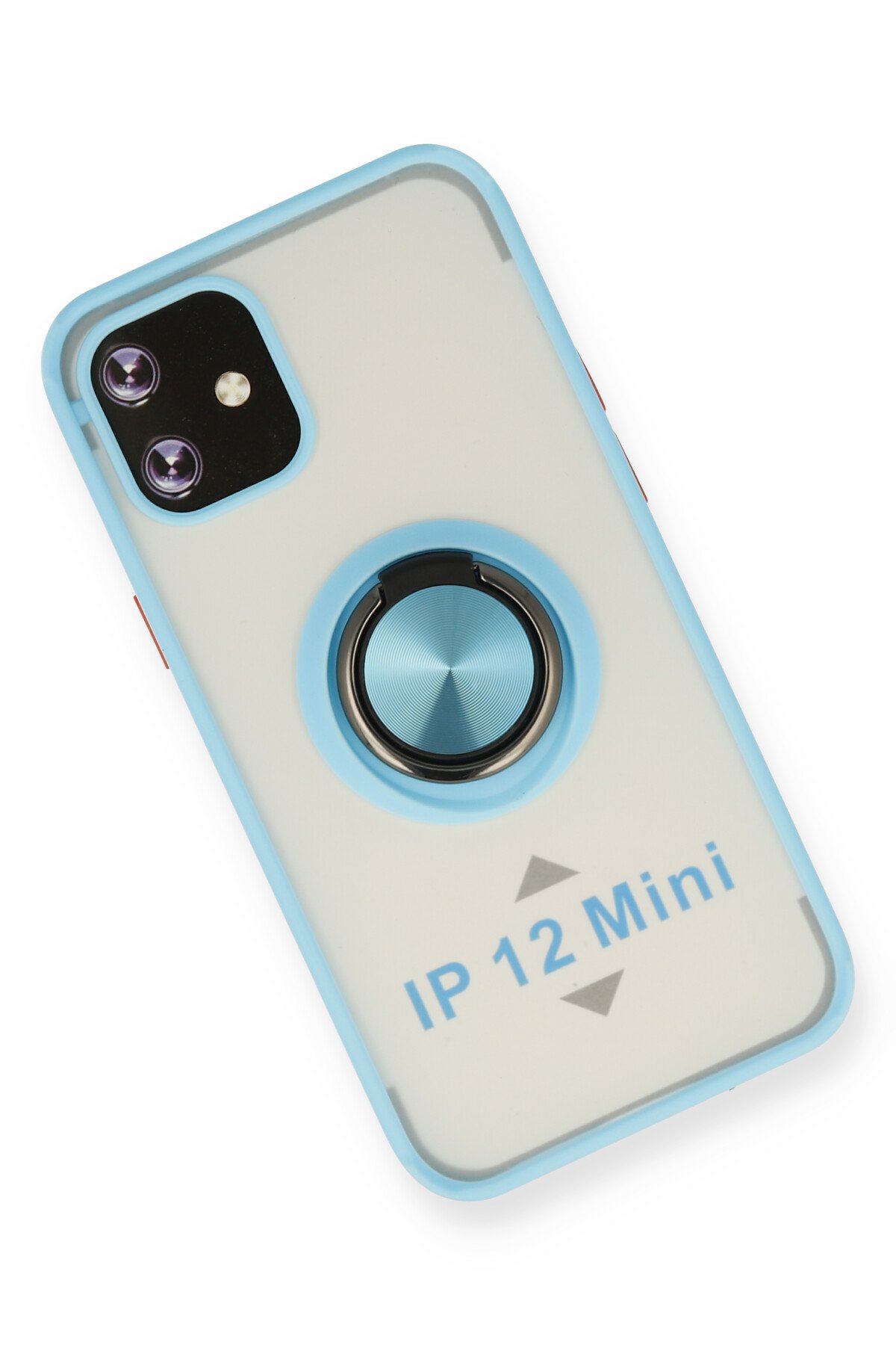 Newface iPhone 12 Mini Kılıf Zegna Yüzüklü Silikon Kapak - Koyu Yeşil