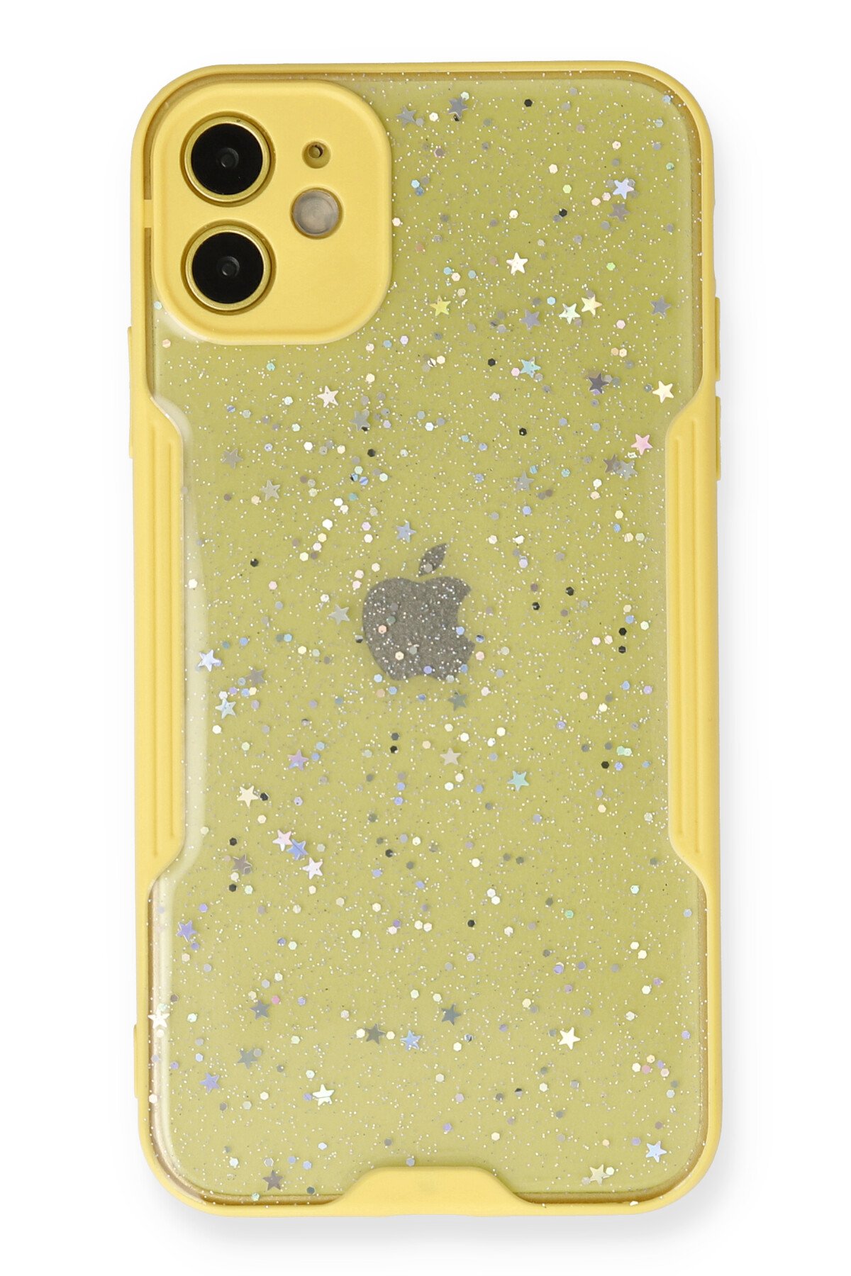 Newface iPhone 12 Mini Neon Fosforlu Kamera Lens - Beyaz