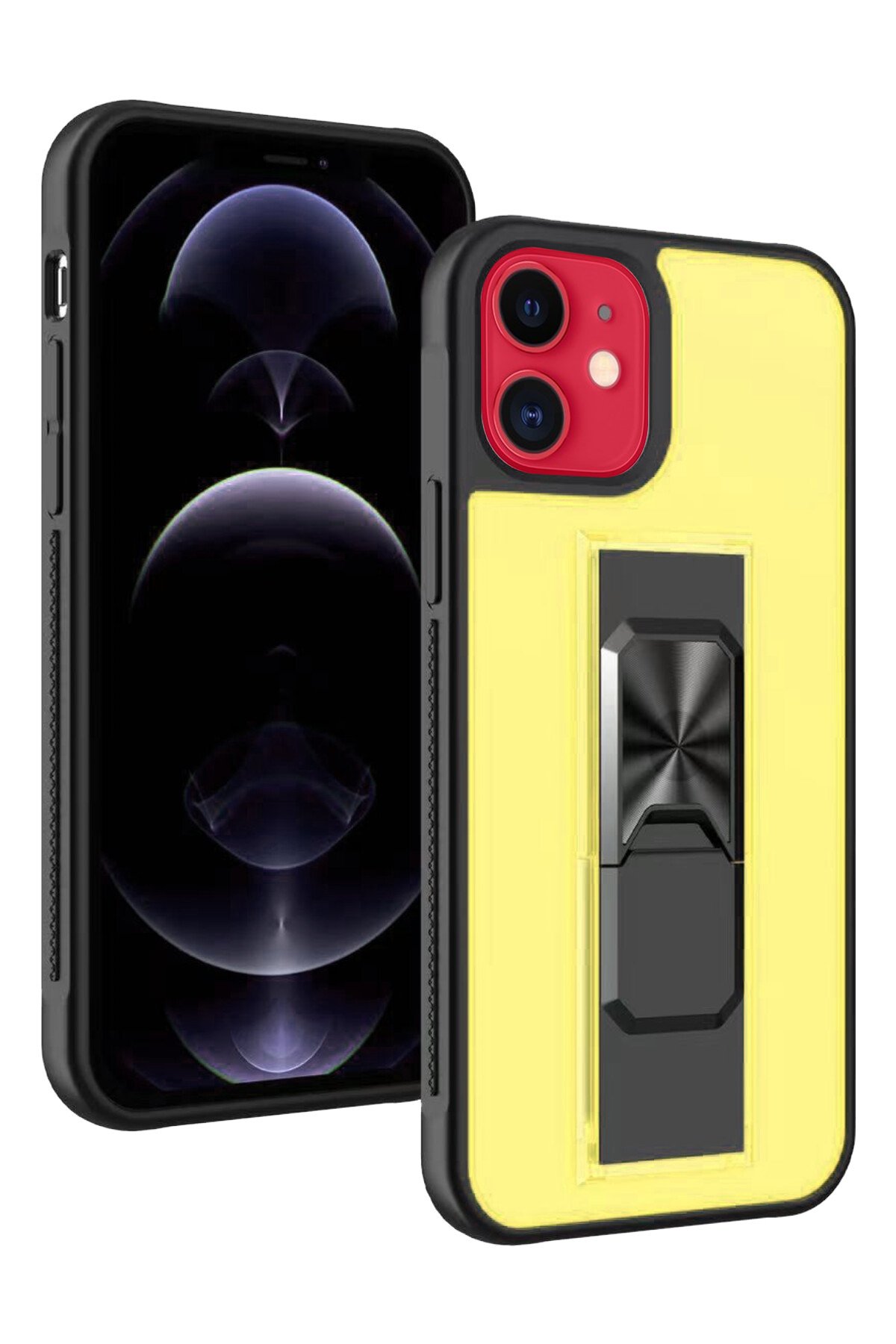 Newface iPhone 12 Mini Neon Fosforlu Kamera Lens - Beyaz